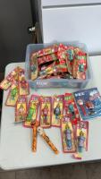 PEZ BODY PARTS IN PLASTIC TUB