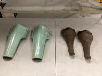 (2) PAIRS OF ANTIQUE STOVE LEGS
