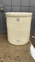 MEDALTA MEDICINE HAT 20 IMP GALLON CROCK - BLACK STAMPED