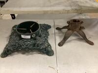 (2) ANTIQUE CHRISTMAS TREE HOLDERS