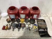SHOP BOX OF ASSORTED HOLE SAW BITS & DRILL BITS