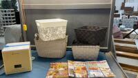 BIONAIRE HUMIDIFIER, MISC BASKETS, COUNTRY HOME MAGAZINES
