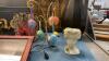 BOX OF ASSORTED DECOR ITEMS - DIGITAL PHOTO FRAME W/ REMOTE, METAL VASE, HEAD VASE, HOUR GLASS, CRYSTAL PAPER WEIGHT ETC - 3
