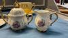 (2) SETS OF SMALL TEA CUPS & SAUCERS W/ TEAPOTS AND CREAM/SUGARS + LARGE &ldquo;MOTHER&rdquo; TEACUP/SAUCER + MUSICAL TEAPOT - 4