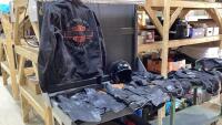 MOTORCYCLE GEAR - HARLEY JACKET, VEST, HELMET(L), SHOE COVERS