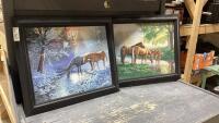 (2) FRAMED HORSE PICTURE