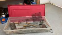 BBQ TOOLS IN LONG LIDDED TOTE