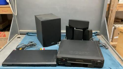 SONY ENTERTAINMENT SYSTEM - SPEAKERS, VHS & DVD PLAYERS