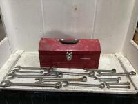MASTERCRAFT TOOL BOX W/ ASSORTMENT OF WRENCHES