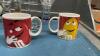 (2) BOXES W/ MUGS & COCKTAIL MIXER W/ GLASSES ON STAND - 3
