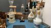 GOOD LIDDED TOTE W/ LIQUOR RELATED ITEMS - 2