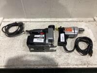 SHOP BOX W/ BLACK & DECKER DRILL AND CRAFTSMAN SCROLLER SAW