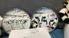 BOX W/ COW DECOR - (4) COLLECTOR PLATES, CREAMER, WIND CHIMES, STUFFIE, ETC - 2