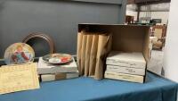 BOX OF (6) ORPHAN ANNIE COLLECTOR PLATES & FRAMES