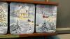 (4) CHRISTMAN HOMECOMING&rdquo; COLLECTOR PLATES W/ PLATE RAIL SHELF - 2