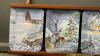 (4) CHRISTMAN HOMECOMING&rdquo; COLLECTOR PLATES W/ PLATE RAIL SHELF - 3