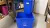 RIVAL CROCKPOT, (2) RECYCLE BINS, MISC STORAGE TINS, POPCORN CERAMIC BOWL, RED COFFEE POT - 4