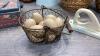 BOX W/ &ldquo;EGG&rdquo;BASKET, WICKER BASKET, TALL PITCHER, &ldquo;DREAM&rdquo; WALL ART - 4