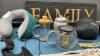 &ldquo;FAMILY&rdquo; SIGN & BOX W/ NECK SUPPORTS, TEA POT, COFFEE PRESS, MACRAME PLANT HOLDER - 2