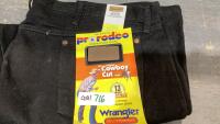 PAIR OF WRANGLER COWBOY CUT BLACK JEANS - WITH TAGS