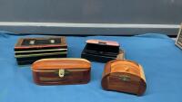 (3) SMALL TRINKET BOXES & CARD HOLDER