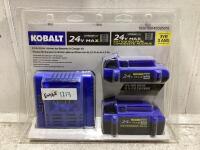 KOBALT LITHIUM-ION BATTERIES & CHARGER KIT 24V