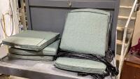 SEAT CUSHIONS FOR PATIO CHAIRS - GREEN/BROWN TONE