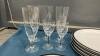 &ldquo;MIDNIGHT LACE&rdquo; CHINA DISH SET - (4) PLACE SETTING AND (6) WINE GLASSES - 4