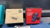 2K WEBCAM, IP CAMERAL, CAR PHONE HOLDERS, 2 IN 1 CHARGING DOCKS, SMALL BOX OF STYLUS PENS, REPLACEMENT HEADPHONE COVERS - 2