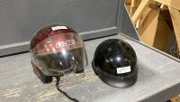 (2) MOTORCYCLE HELMETS