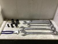 (5) ASSORTED SOCKETS/WRENCHES & MISCELLANEOUS