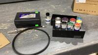 BOX W/ BADGER AIR BRUSH GUN + PAINTS