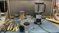 NINJA BLENDER, NUTRA NINJA CONTAINERS, MANNA CUPS, ASSORTED KNIVES