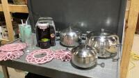 (2)BOXES- ART + CUISINE POT SET, BOSCH COFFEE MAKER, GO CUP