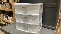 3 - DRAWER PLASTIC STORAGE UNIT