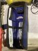 MILWAWKEE TOOL BAG W/ TUBE BENDER, EXTENSION CORD, VERNIER CALIPER, WIRE WHEEL BRUSHES & MISCELLANEOUS - 6