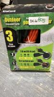 BOX W/ (3) OUTDOOR EXTENSION CORDS