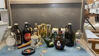 BOX W/ MISC LIQUOR RELATED ITEMS