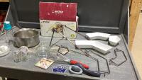 (2)BOXES - 4-PIECE SERVEWARE SET, POT, SALT+PEPPER, PATTY STACKER, KITCHEN UTENSILS