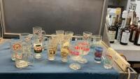 BOX OF MISC COLLECTIBLE DRINKING GLASSES