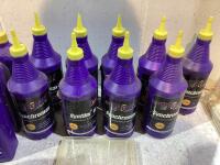SHOP BOX W/ (4) ROYAL PURPLE 5W30 - SYNTHETIC, (9) ROYAL PURPLE SYNCHROMAX