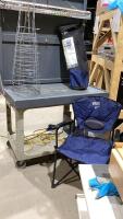 (2)ITEMS - TOMATO CAGES + FOLDING ROOTS CHAIR
