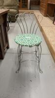 VINTAGE METAL VANITY CHAIR