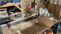 SHELF #8 - ASSORTED LIGHT FIXTURES + VERTICAL BLINDS