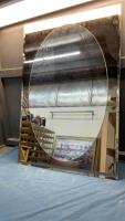 RECTANGLE MIRROR W/ AN OVAL MIRROR ON TOP