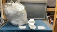 LARGE BAG OF SEWED FLEECE PIECES