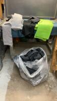 LARGE BAG OF CUT FABRIC PIECES - MOST ARE JERSEY, SOME ARE RIBBED, GREEN IS FLEECE &hellip;.COTTON/SPANDEX