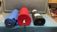 (2) SMALL ROLLS RIBBED & (1) JERSEY TUBE MATERIAL - COTTON/SPANDEX
