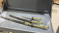 SET OF (3) SWORDS + (2)SHEATHS