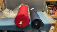 (2) ROLLS RIBBED/JERSEY TUBE MATERIAL - COTTON/SPANDEX